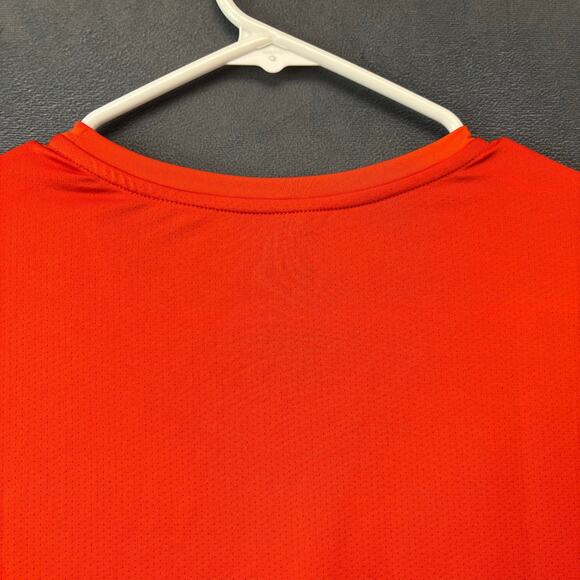 Nike Dri-FIT Women’s Long Sleeve Athletic Training Top Orange Swoosh Compression - Picture 6 of 7